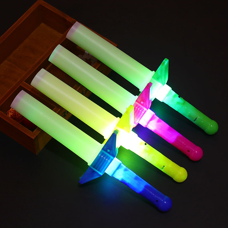 68CM Telescopic Luminous Stick Flash Light Up Fluorescent Sword Concert Christmas Carnival Toys Kids Gift