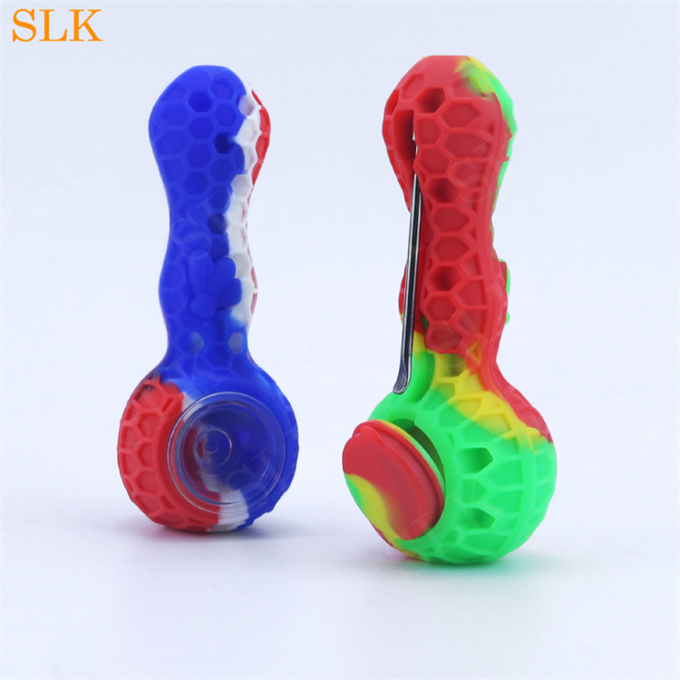 great selling bee tobacco pipes smoking tobacco dry herb spoon hand pipe smoking accessories glass bowl 420