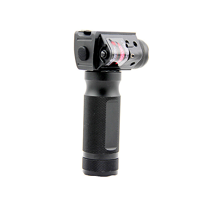 Tactical Quick Staccabile Vertical Fore Grip Fucile LED Torcia Caccia Pistola Luce con Laser Rosso Integrato