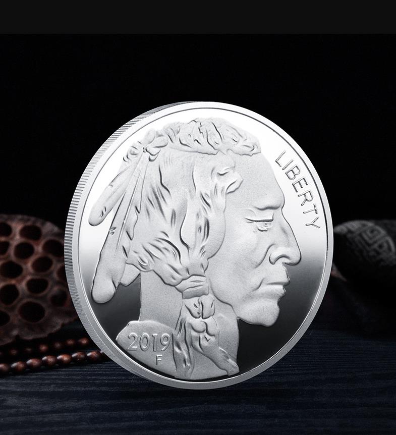 Sztuka i rzemiosło pamiątkowy medal American Buffalo Gold Plaked Minda