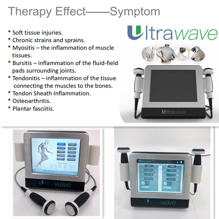 Venda imperdível Ultrawave 2 Handles máquina de terapia por onda de choque magnético para clínica