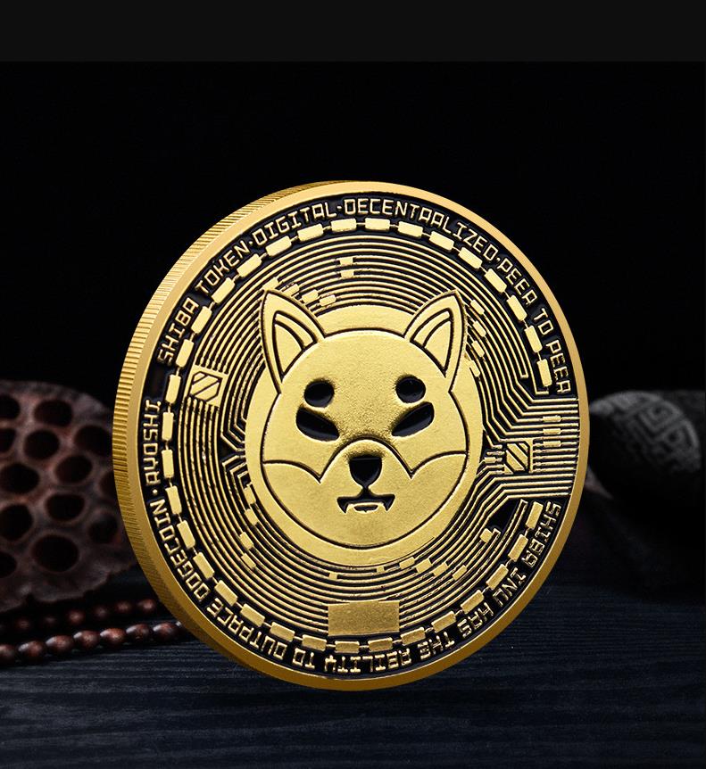 Arts and Crafts Metalowy medal pamiątkowy Dogecoin wirtualny medal nowy shib drewno opałowe pies moneta wyzwanie moneta