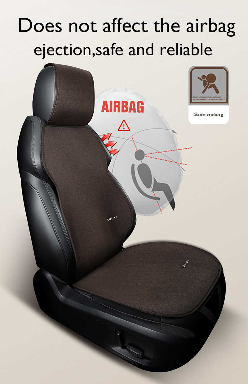 New Flax Car Seat Cover Four Seasons 의자 쿠션 보호자 매트 리넨 직물 자동차 내부 액세서리 범용 크기 안티 슬립