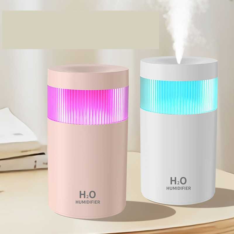 Humidifiers 300ML Mini Car Air Humidifier Portable Air With LED Night Light Modes USB Power Oil Diffuser For Car Interior Accessories