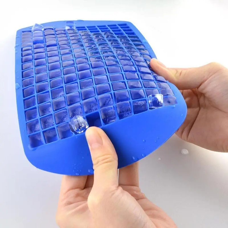 Silikon Eiswürfel Tablett 160 Gitterquadrat Summer DIY Obst Ice Cube Maker Bar kaltes Getränk Schimmelpilze Werkzeuge