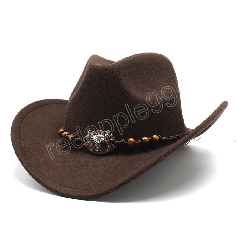 Herbst Winter Fedora Hut Für Frauen Männer Vintage Wolle Mischung Western Cowboy Hut Breite Krempe Cowgirl Jazz Sombrero Kappe