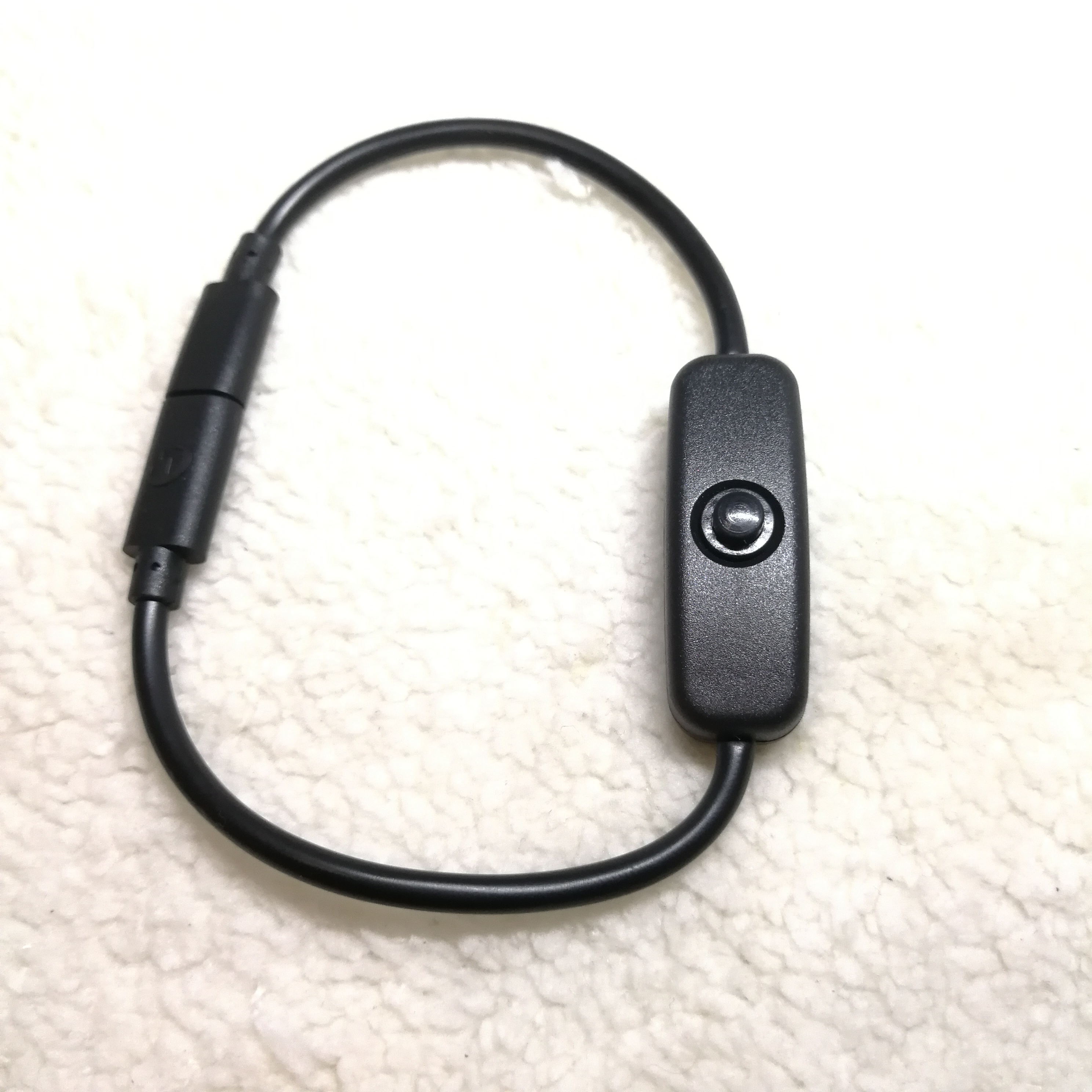 TYPE-C TYPE C Câble adaptateur d'alimentation USB mâle à femelle avec interrupteur marche-arrêt noir 4A