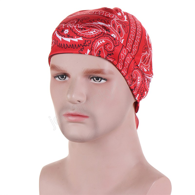 Paisley Müslüman İç Hijab Caps Erkekler Pirate Underscarf Alt Kaplama Accan Türban Beanies Ramazan İslami Giyim Baş Bandı Bonnet Bandana