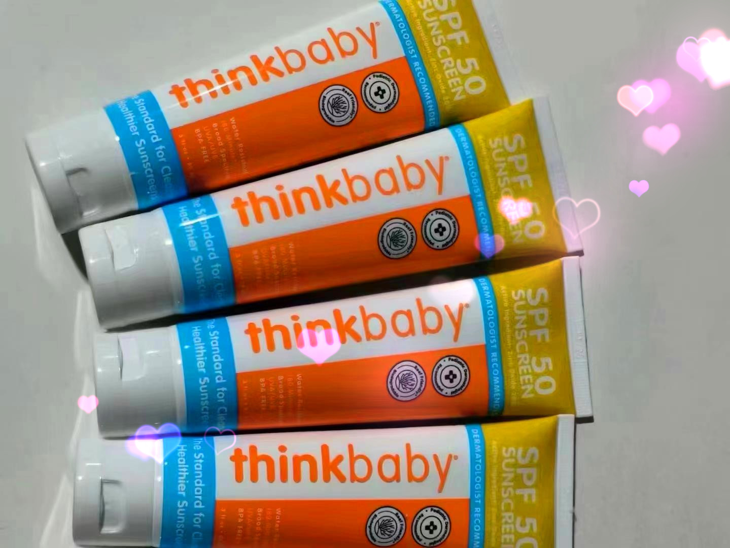 Think Baby Proteção para pele sensível S50 Loção mineral vegana para bebês thinkbaby 89ML