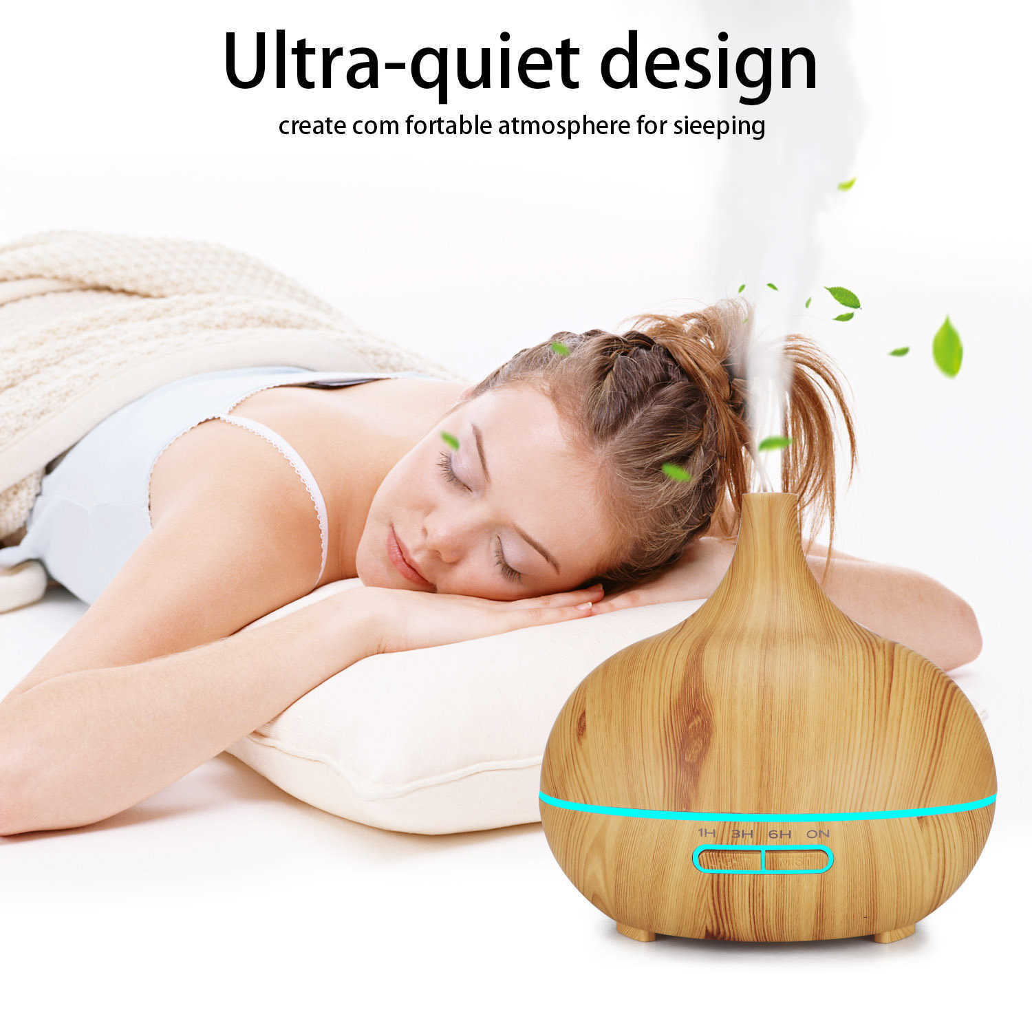 Luftfuktare luftfuktare mini luftfuktare trä arom eterisk olja diffusor bärbar luftfuktare för hemmabil USB med LED -nattlampa