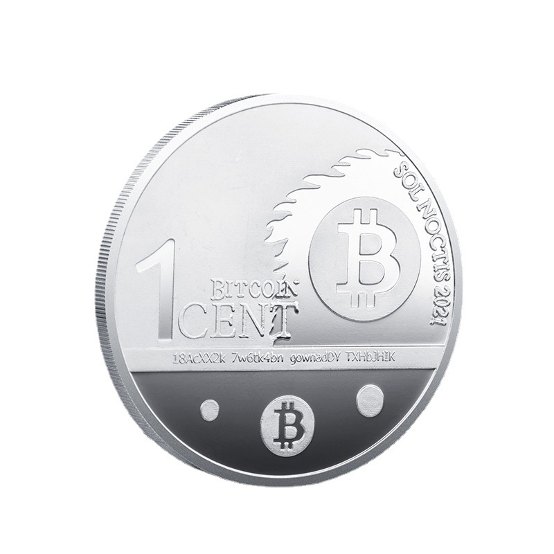 Arts and Crafts American Eagle Bitcoin 3D reliëf metalen herdenkingsmedaille, productie van virtuele badges en andere emblemen