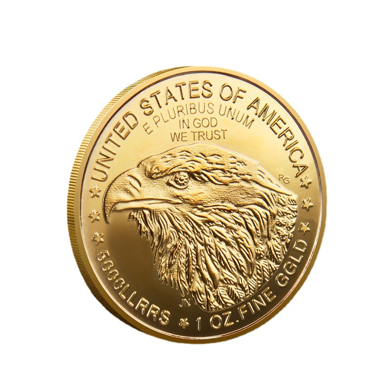 Médaille commémorative des arts et de l'artisanat 2021, pièce d'aigle américain, médaille commémorative en Relief 3D Double face