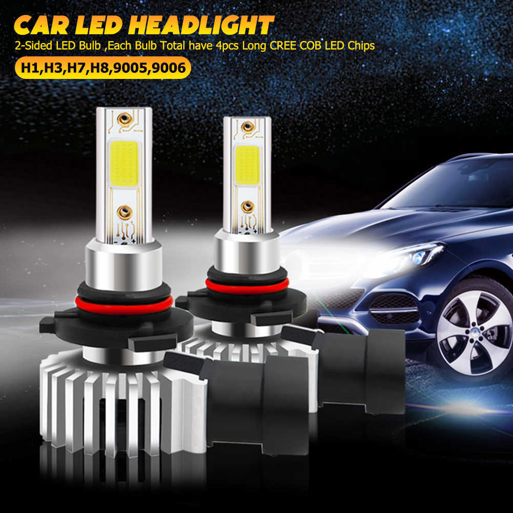 Novo 360 Graus LED 12000LM H7 H11 Lâmpada LED H1 H3 H4 H8 H11 9005 HB3 9006 HB4 Lâmpada para Farol de Carro Automático Luz de Nevoeiro 12V 24V 6000K