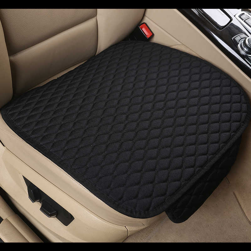 New Black Flax Car Seat Cover Four Seasons Universal Front Rear Back Backrest to Choose For Auto Chair Seat Cushion Protector Pad