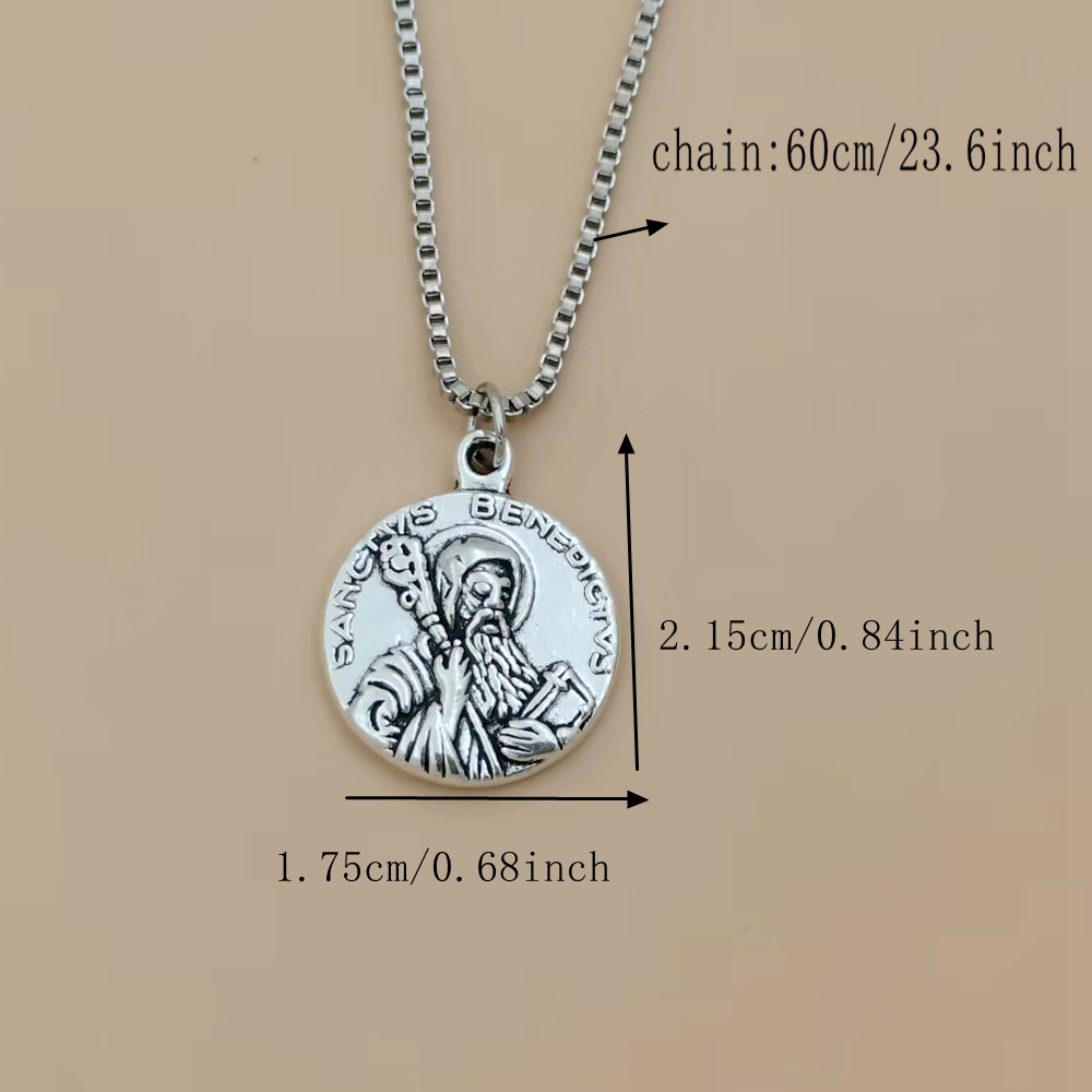 15 Pz Religioso Padrino Croce Medaglia Collana Lega Medaglia Sacramentale Cristiana Scongiurare Protezione Male Gioielli Regalo Cattolico Uomo Donna A-375d