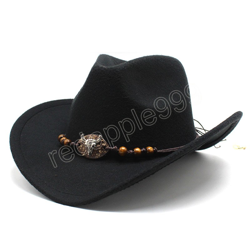 Herbst Winter Fedora Hut Für Frauen Männer Vintage Wolle Mischung Western Cowboy Hut Breite Krempe Cowgirl Jazz Sombrero Kappe