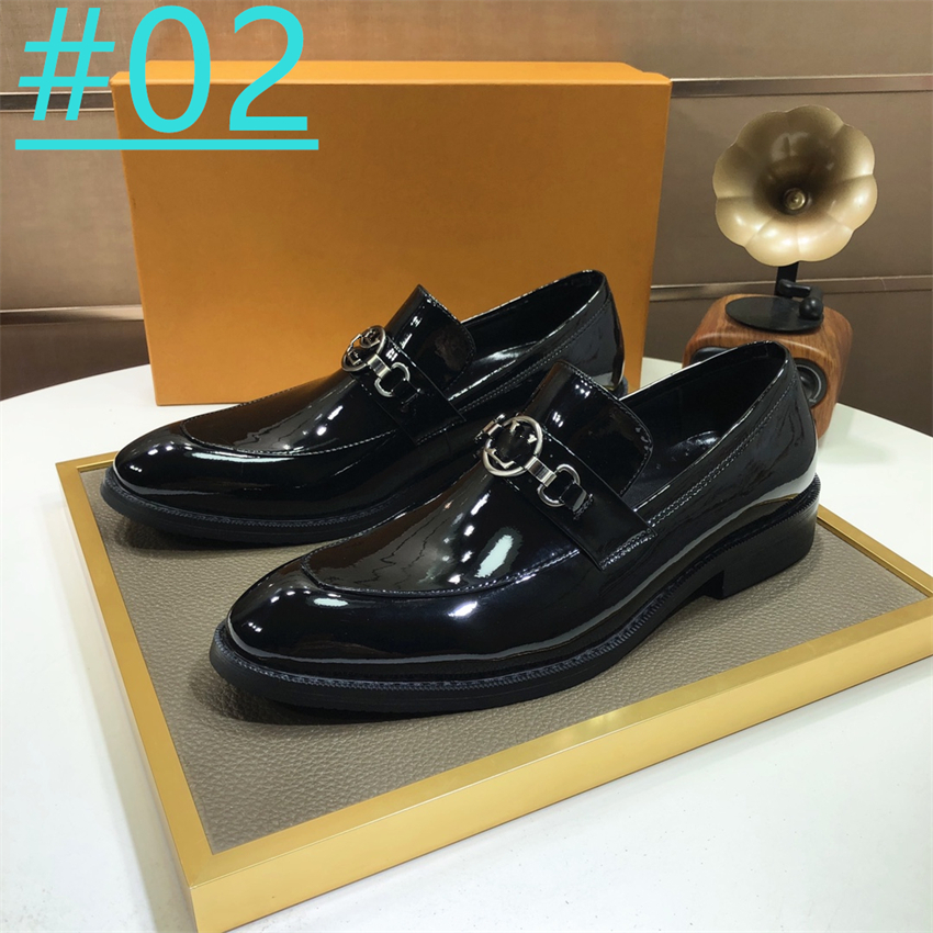 32 Mocassino in pelle modello Designer Uomo Mocassino Gancini Oxford Derby Scarpe eleganti Gentleman Mocassini ad incastro Taglia Eur 38-45