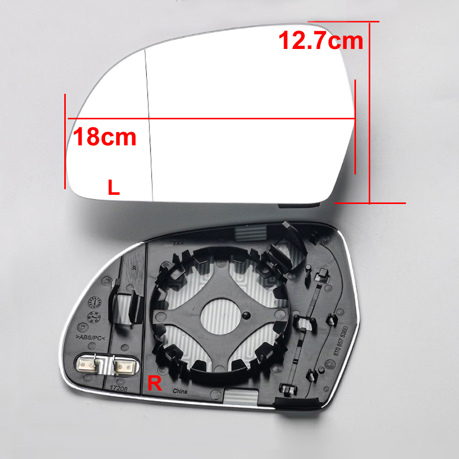 ل Audi Q3 2013-2018 / Audi A4L 2009-2012 المرايا الجانبية البديلة العدسة العدسة العدسات المرآة الخلفية الزجاج مع التسخين