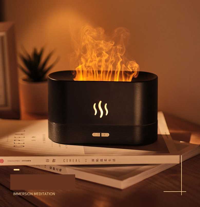 Humidificateurs Nouveau humidificateur d'air à flamme USB diffuseur d'arôme chambre parfum brumisateur huile essentielle diffuseurs lumière colorée pour le bureau à domicile