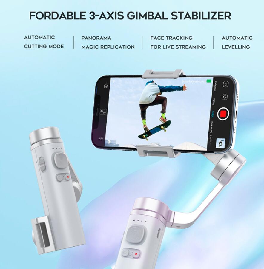 Estabilizadores de vídeo dobráveis F5 F10 M1 para smartphone estabilizador de câmera portátil estabilizador gimbal para telefone
