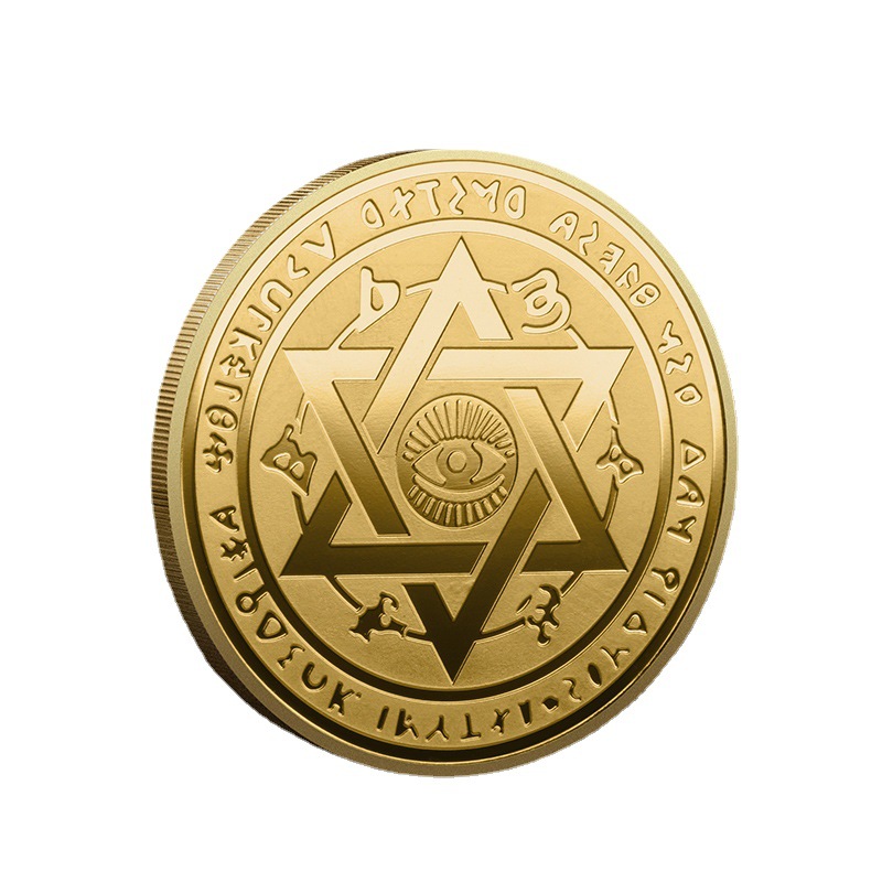 Arts and Crafts Piramida szczęścia Pamiątkowa moneta Egipska złota i srebrna moneta pamiątkowa