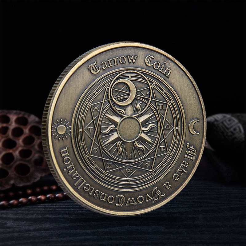 Konst och hantverk Lucky Feng Shui myntkonstellation antika brons minnesmedalj emblem