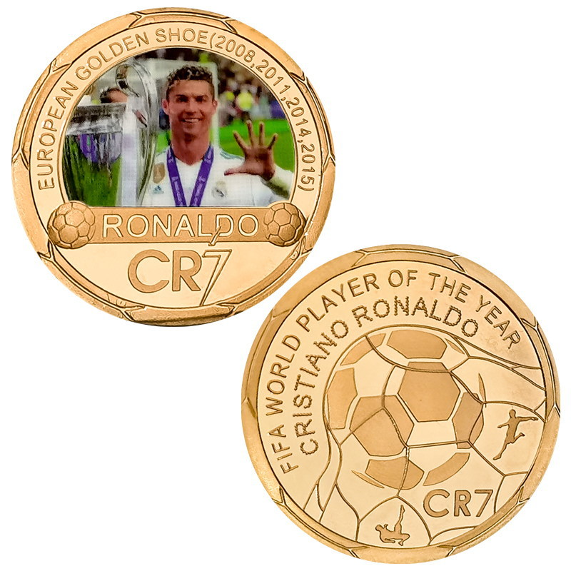 美術工芸品 ベストセラー 外国貿易用の世界のサッカースターの記念コイン ギフトコレクション 電着記念メダル 金属工芸品