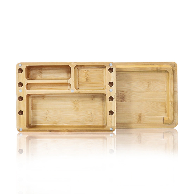 Fumo multifunzionale Bambù naturale Legno di erbe Tabacco sigarette Consigli sigari Custodia scorta Preroll Roller Rolling Machine Holder Vassoio Stoccaggio Bong Contenitore DHL