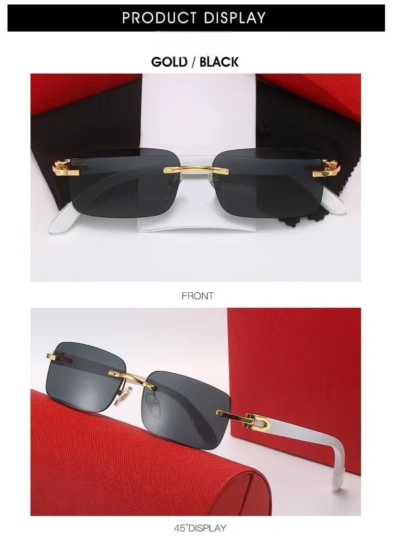 New Kajia Sunglasses Frameless Peach Heart Decorative Sunglasses