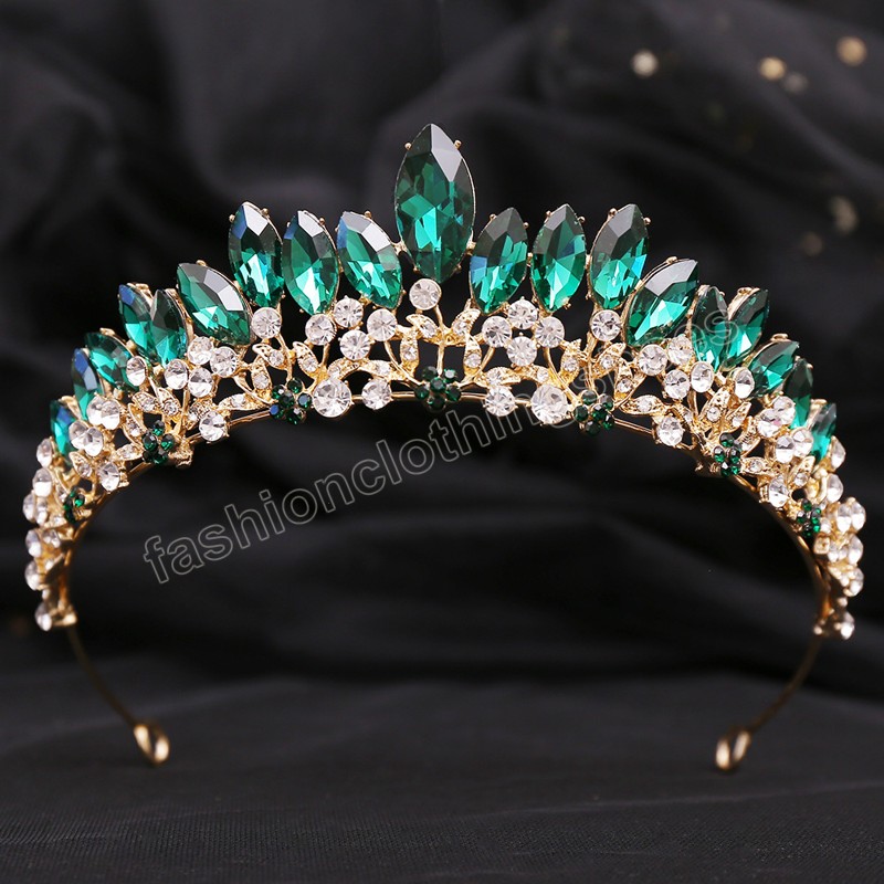 6 farben Koreanische AB Kristall Tiara Krone Frauen Hochzeit Party Luxus Neue Koreanische Elegante Braut Haar Kleid Zubehör