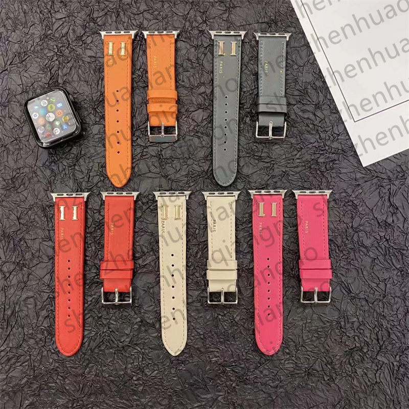 Bracelets Bracelet de montre bande 38mm 40mm 41mm 42MM 44mm 45MM 49mm iwatch 2 3 4 5 6 7 bandes bracelets en cuir Bracelet rayures de mode Bracelet de montre