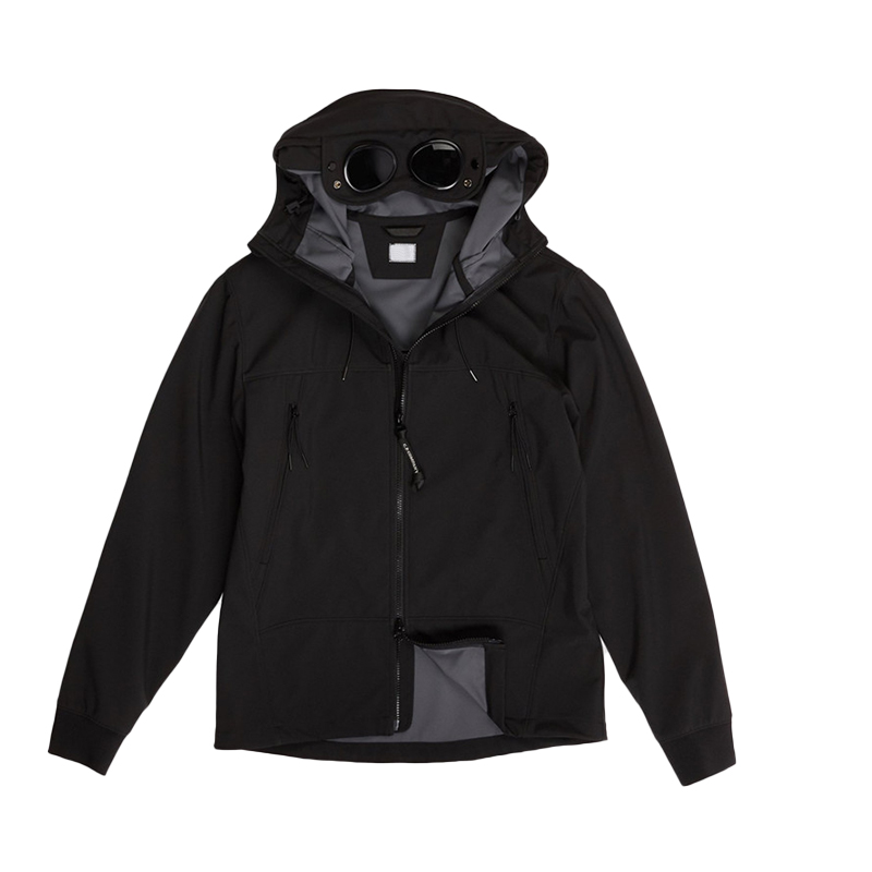 Men's Autumn And Winter Plus Velvet Zipper Cardigan Jacket Outdoor Pilot Lens Hooded Jacket
