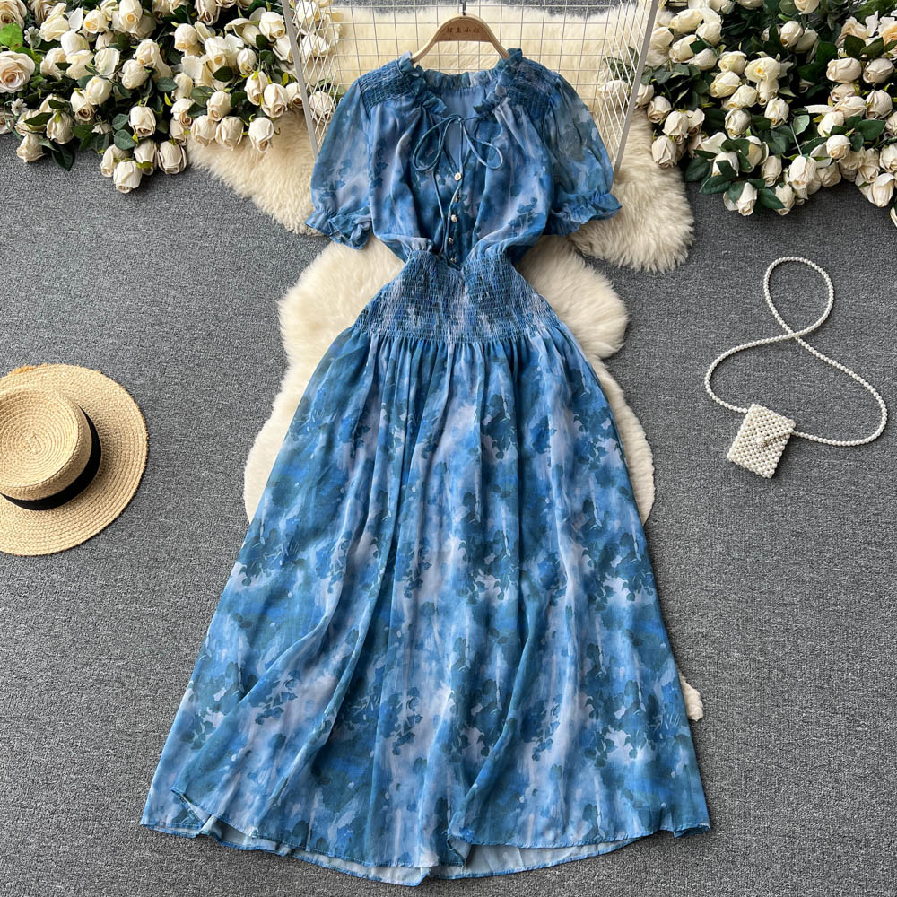 Basic Casual Dresses French A-line Dress New Fashion Sweet Women