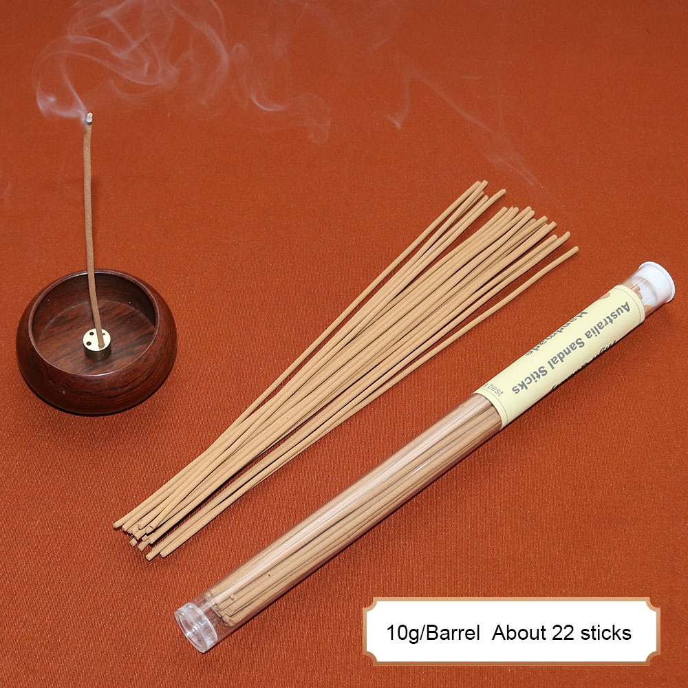 Wholesale 10g West Australia Sandalwood incense Sticks Handmade High Quality 100% Natural Home Fragrance Room Freshener Scents PVC Tube packing