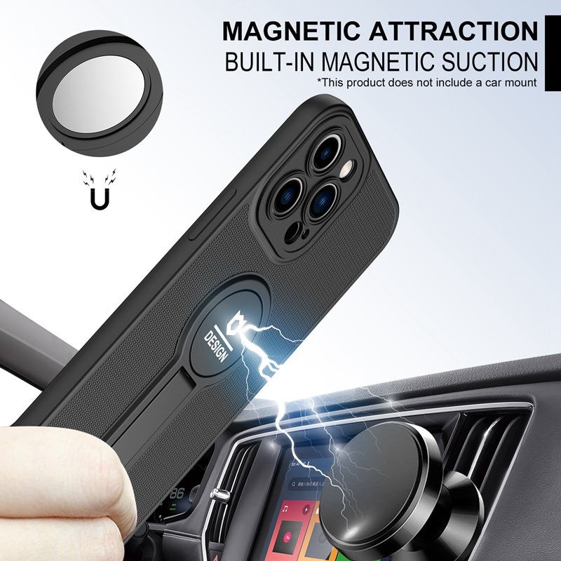 Candy Dual Renk İPhone 13 14 için Plus PRO Max Case Kapak Ring Kickstand Magsafe Lens Koruyucusu Manyetik Araç Montajı ile Telefon Kılıfı