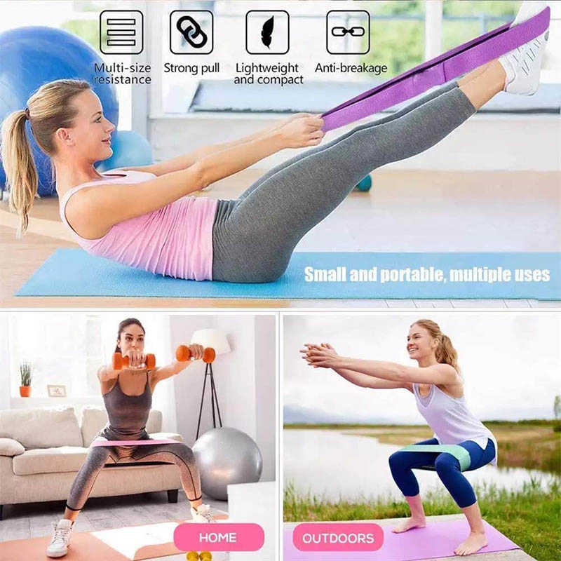 Fasce di resistenza Yoga Hip Booty Band Fasce di resistenza il fitness Set Fascia di resistenza elastica antiscivolo Palestra le gambe domestiche Allenamento del corpo Shaper HKD230710