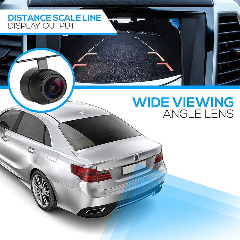 Nouvelle caméra de recul de voiture avec câble vidéo vision nocturne inversant la caméra de stationnement automatique IP68 étanche CCD LED moniteur de sauvegarde automatique HD