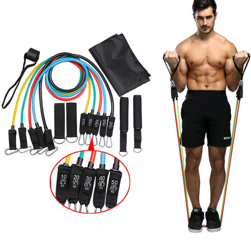 Bandes de résistance Corde de traction en latex Bandes de fitness élastiques Équipement de gymnastique pour la musculation à domicile Musculation Musculation Expander Ensemble de bandes de résistance HKD230710