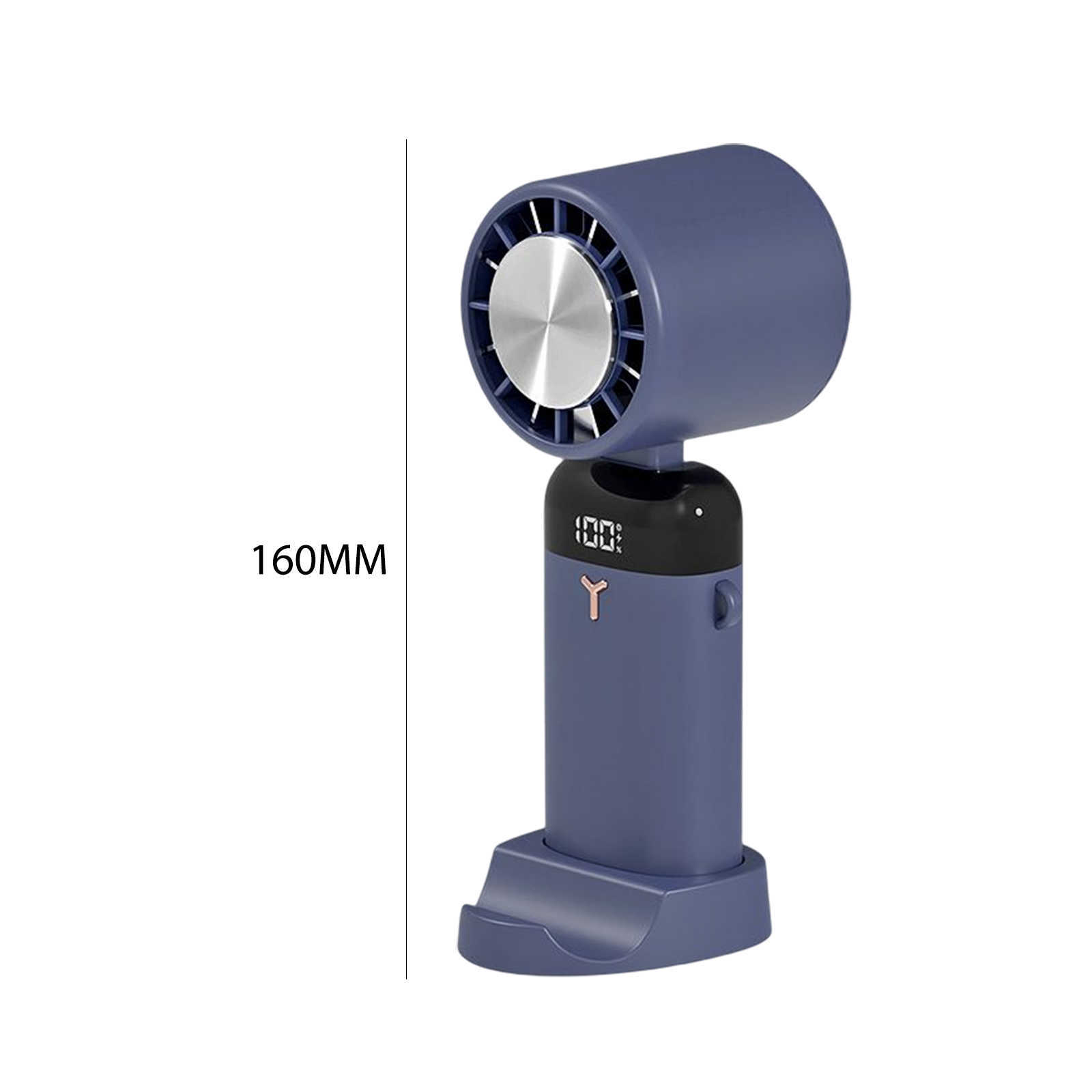 Elektrische ventilatoren Camera's USB Draagbare kleine ventilator Digitaal display 3W 1200/3600mAh Elektrische ventilator 3-snelheden Windmute Afneembare basis Opvouwbaar voor buitensporten