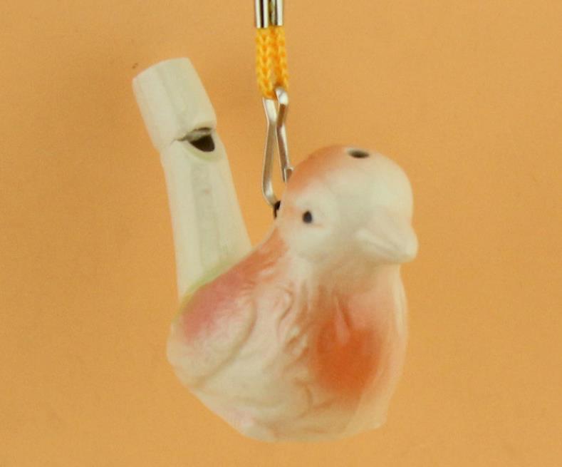 Party Favor Water Bird Whistle Tecknad Barn Presenter Mini Djur Påfågel Visslingar Retro Keramik Lera Craft Whistle SN4179