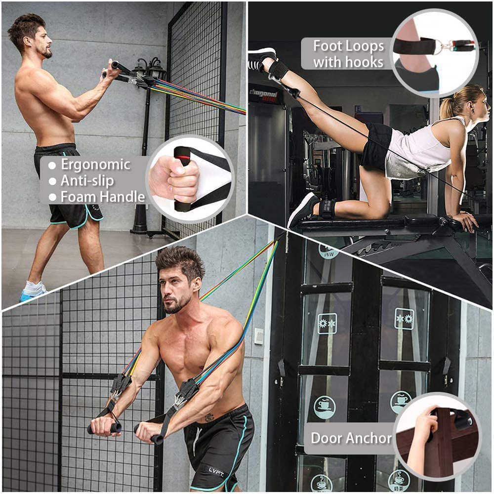 Widerstandsbänder 11-teiliges Widerstandsband Crossfit-Widerstandsband-Set 11-teiliges Zugseil Fitness Bodybuilding-Ausrüstung Fit Equip Trainingsübung HKD230710