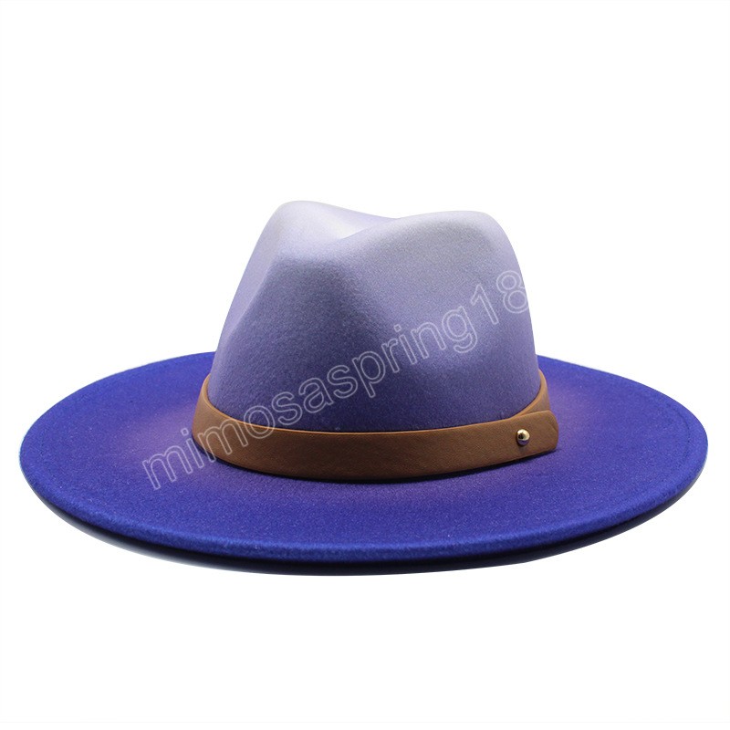 Fedora Hats for Women New Wide Brim Felt Jazz Hats Men Panama Church Cap Wedding Decoration Dress Hats