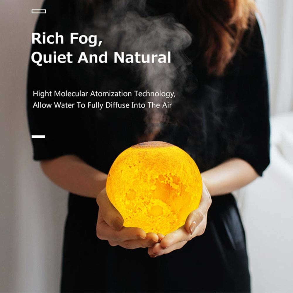 Humidifiers 880ML Moon Lamp USB Air Humidifier Ultrasonic Essential Oil Diffuser Mist Maker Household Color Night Light