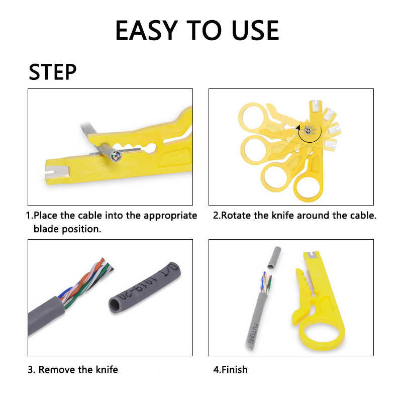 Ny 1st Minificka Bärbar Wire Stripper Kniv Crimptång Crimp Tool Kabel Avisolering Wire Cutter Crimpatrice Verktygsdelar