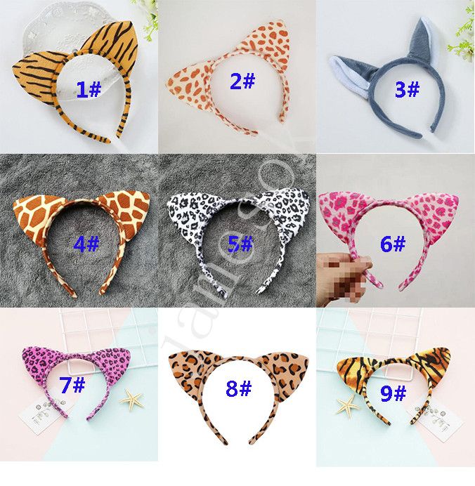 Party Supplies Child Girl Cartoon Hairband Hoop Plush Animal Ears pannband Christmas Cosplay Party Props DE761