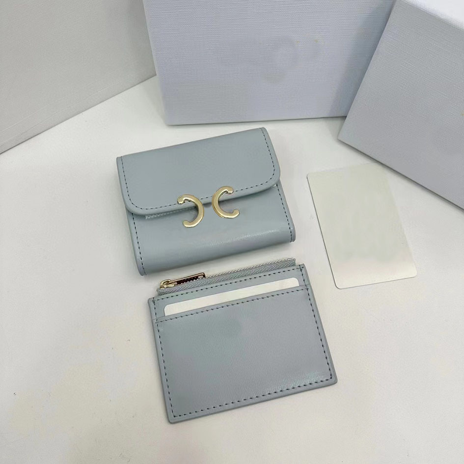 Fashion Lady plånböcker läder designer väska kvinnor lång och kort mynt handväska klassisk korthållare med låda