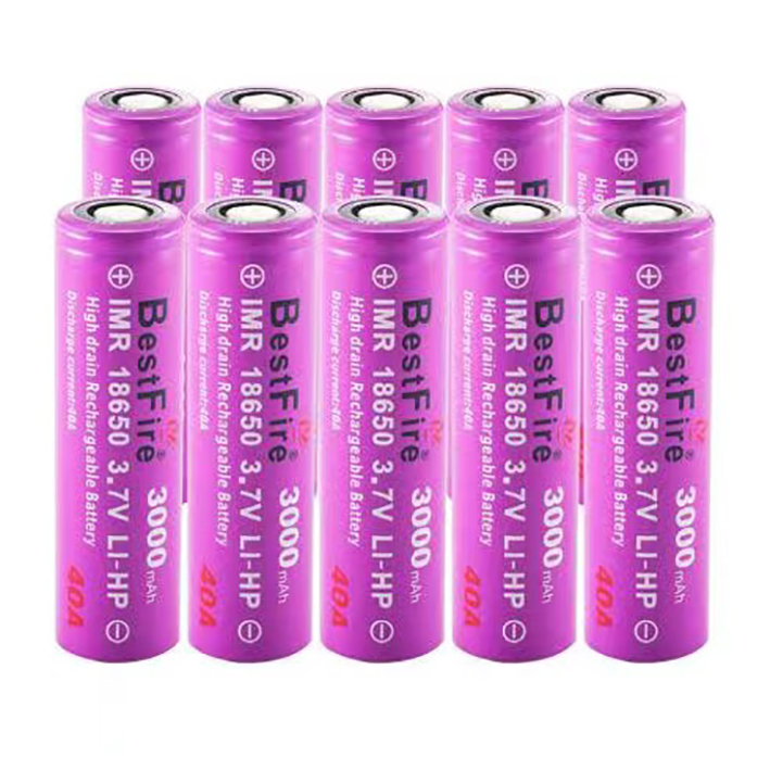 BestFire 18650 bateria de lítio recarregável 3000mAh 40A 3.7V