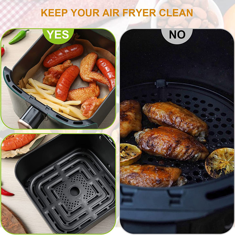 Air Fryer Disposable Paper Liner Non-stick Air Fryer Liners Square 6.3 Inch Oil-proof Water-proof Parchment Paper