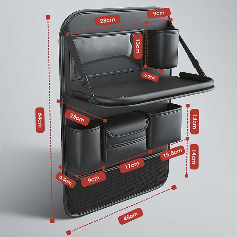 Nieuwe Auto Back Seat Organizer Opbergtas met Opvouwbare Tafel Lade Tablet Houder Auto Back Seat Bag Protector Mat Interieur Accessoires