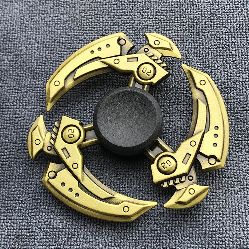 Bronze Multi Styles Fidget Spinner Doigt Jouet En Alliage De Zinc Métal Main Filateurs Doigt Gyro Toupie Soulagement Du Stress Décompression Jouets Anxiété Reliever